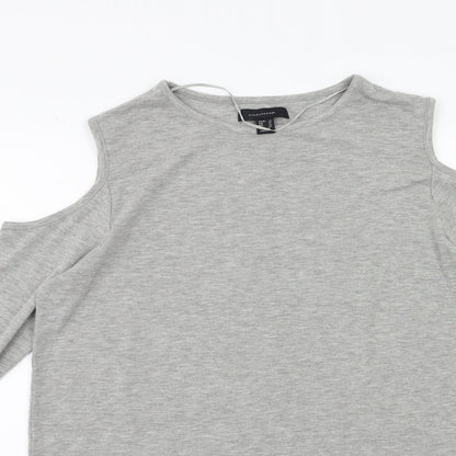 Womens UK Size 14 Atmosphere Grey Basic T-Shirt