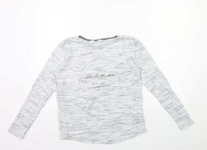 H&M Girls Grey  Knit Pullover Jumper Size 7 Years