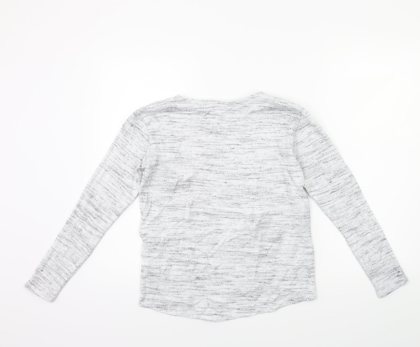 H&M Girls Grey  Knit Pullover Jumper Size 7 Years