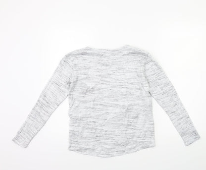 H&M Girls Grey  Knit Pullover Jumper Size 7 Years