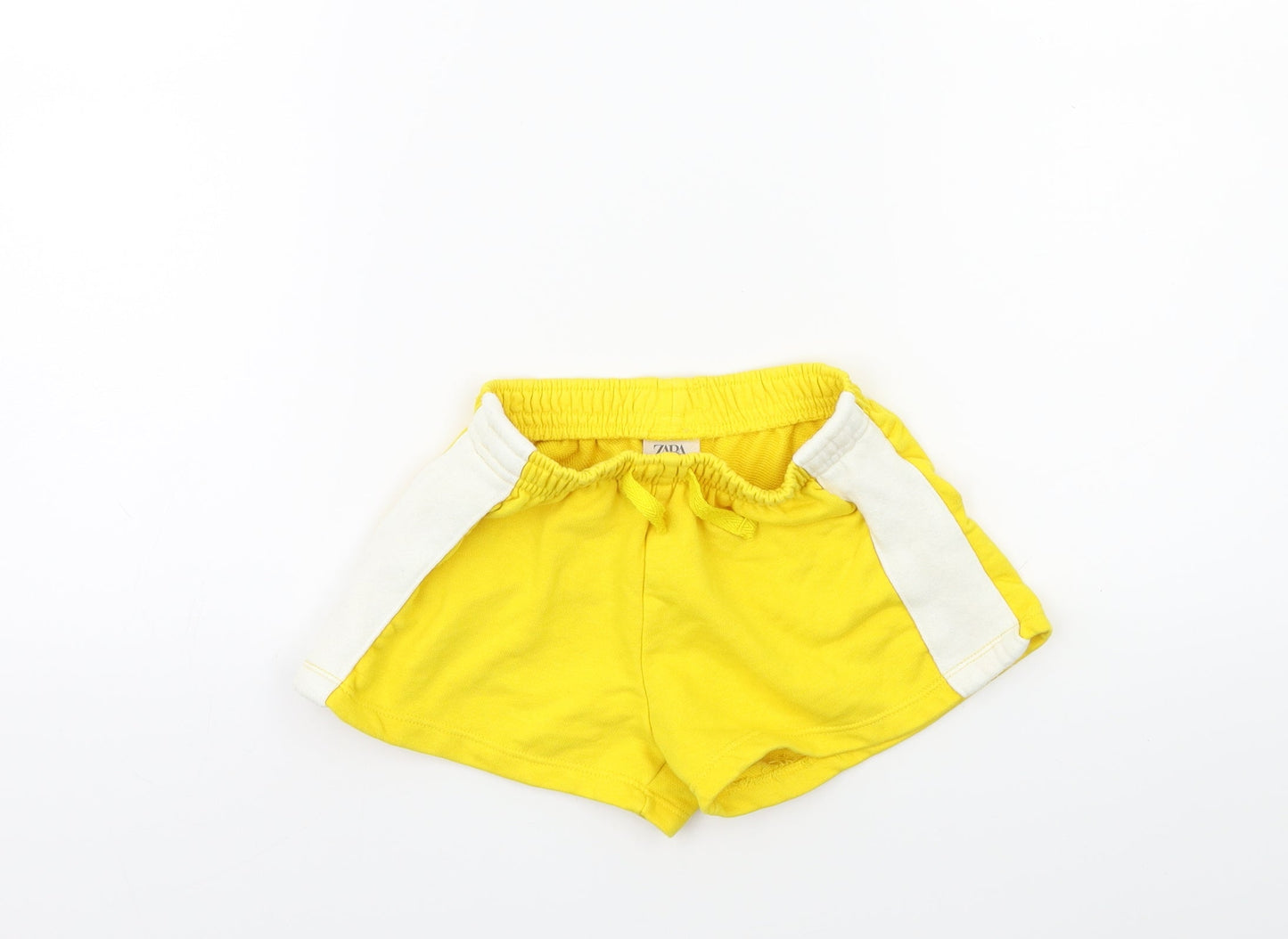 Zara Boys Yellow Striped   Shorts Size 7 Years