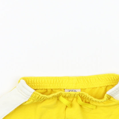 Zara Boys Yellow Striped   Shorts Size 7 Years