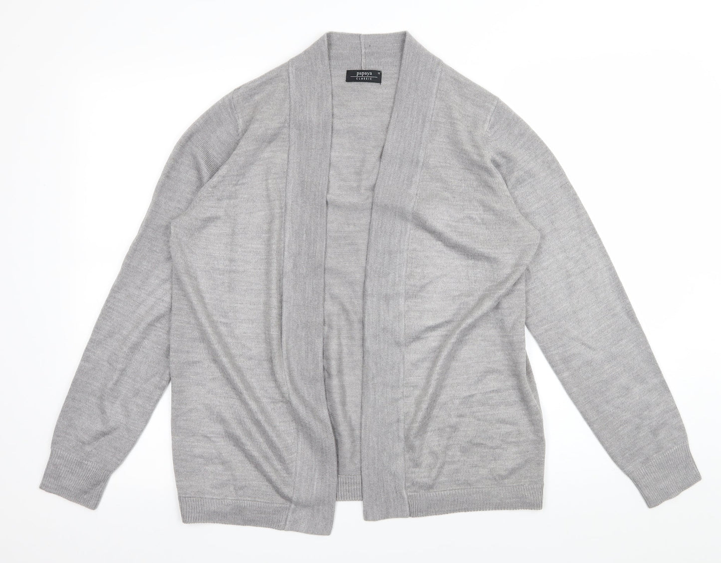 Papaya Womens Grey   Cardigan Jumper Size 12