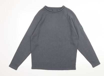 Preworn Mens Grey  Knit Pullover Jumper Size S