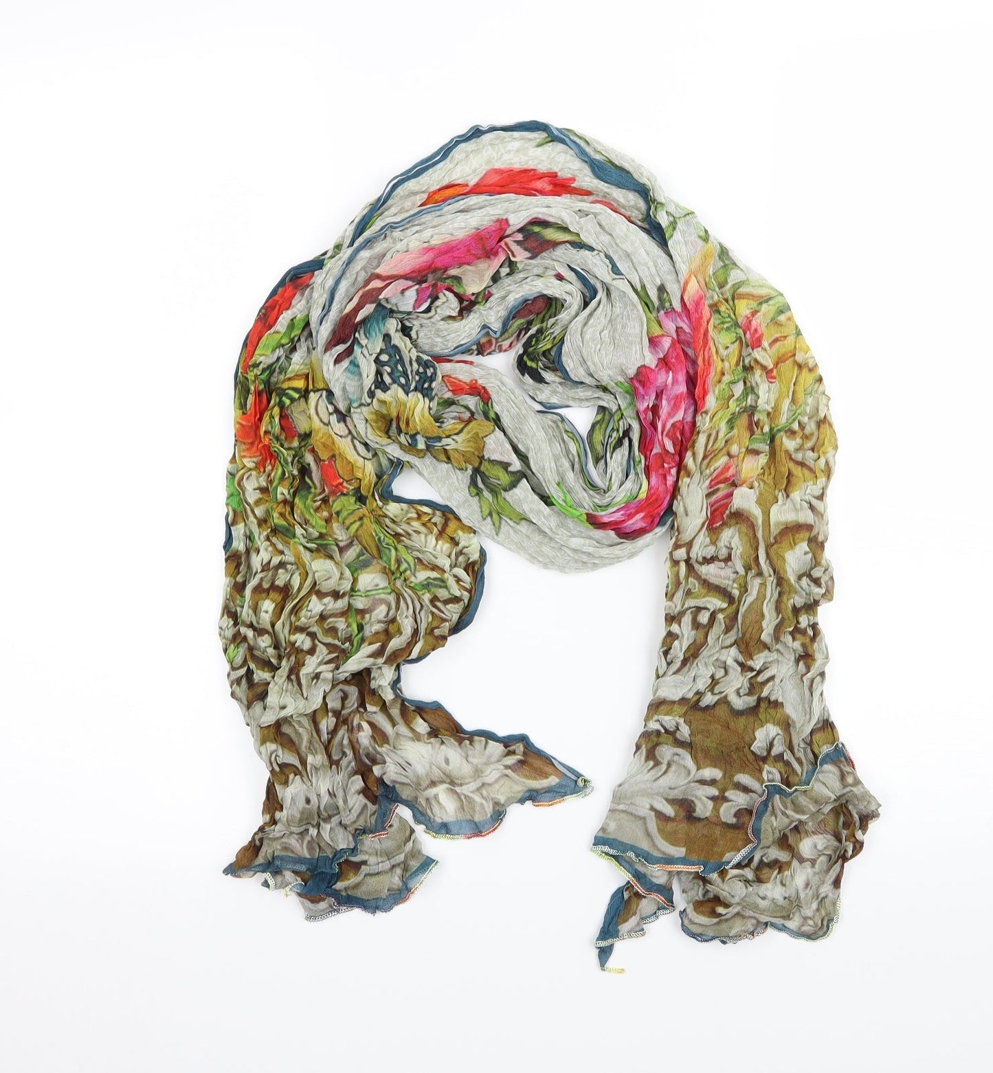 Preworn Womens Multicoloured Floral   Scarf