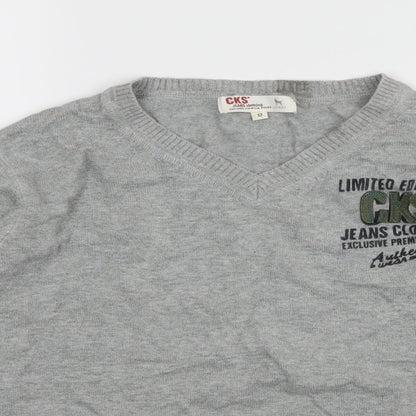 CKS Boys Grey  Knit Pullover Jumper Size 12 Years