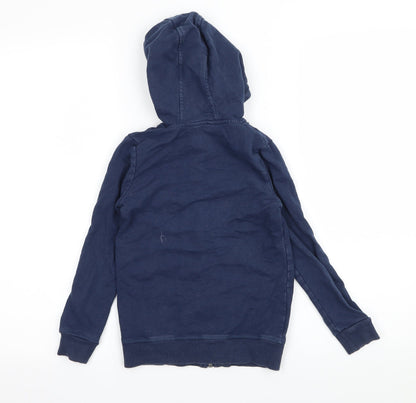 George Girls Blue  Jersey Full Zip Hoodie Size 7-8 Years  - Shine Bright