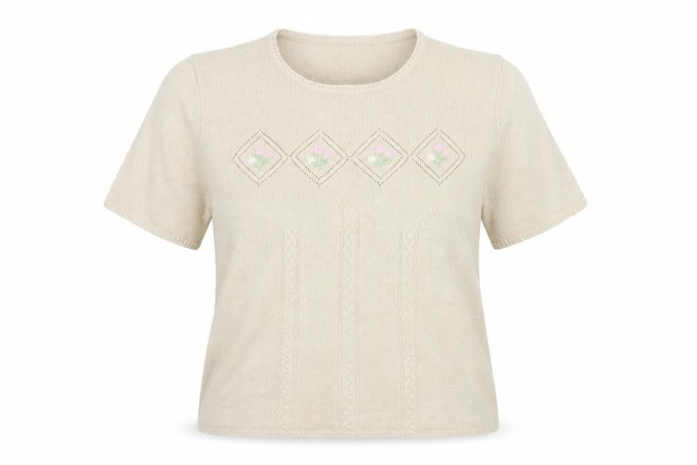 Womens UK Size XL Bonmarché Ivory Basic T-Shirt