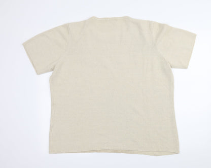 Womens UK Size XL Bonmarché Ivory Basic T-Shirt