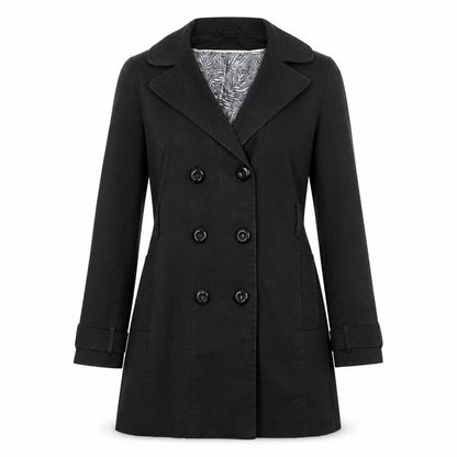 F& Womens Black   Overcoat Coat Size 10