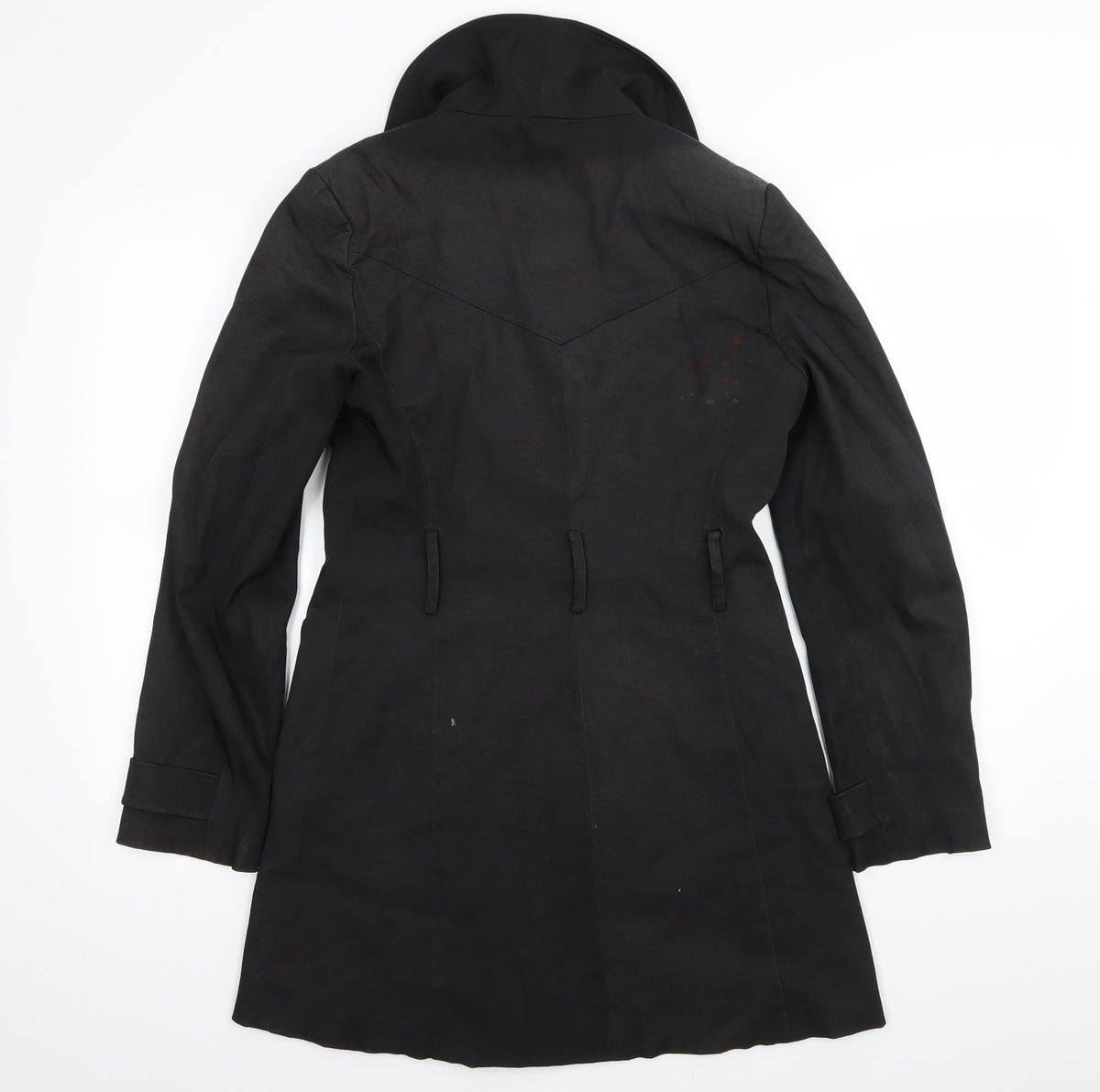 F& Womens Black   Overcoat Coat Size 10