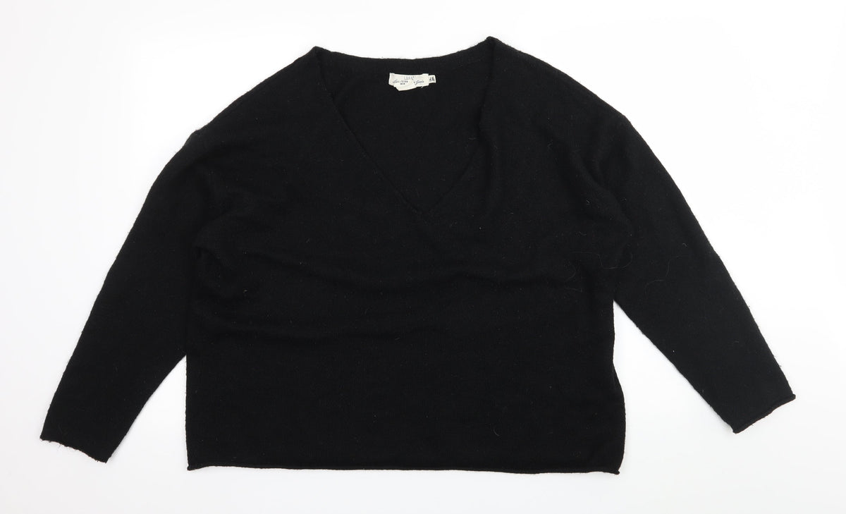 H&M Womens Black  Knit Pullover Jumper Size M