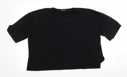 Womens UK Size 14 PRETTYLITTLETHING Black Basic T-Shirt