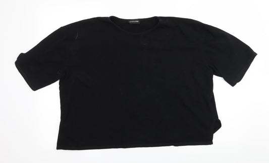 Womens UK Size 14 PRETTYLITTLETHING Black Basic T-Shirt