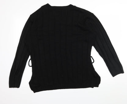 PRETTYLITTLETHING Womens Black  Knit Pullover Jumper Size M