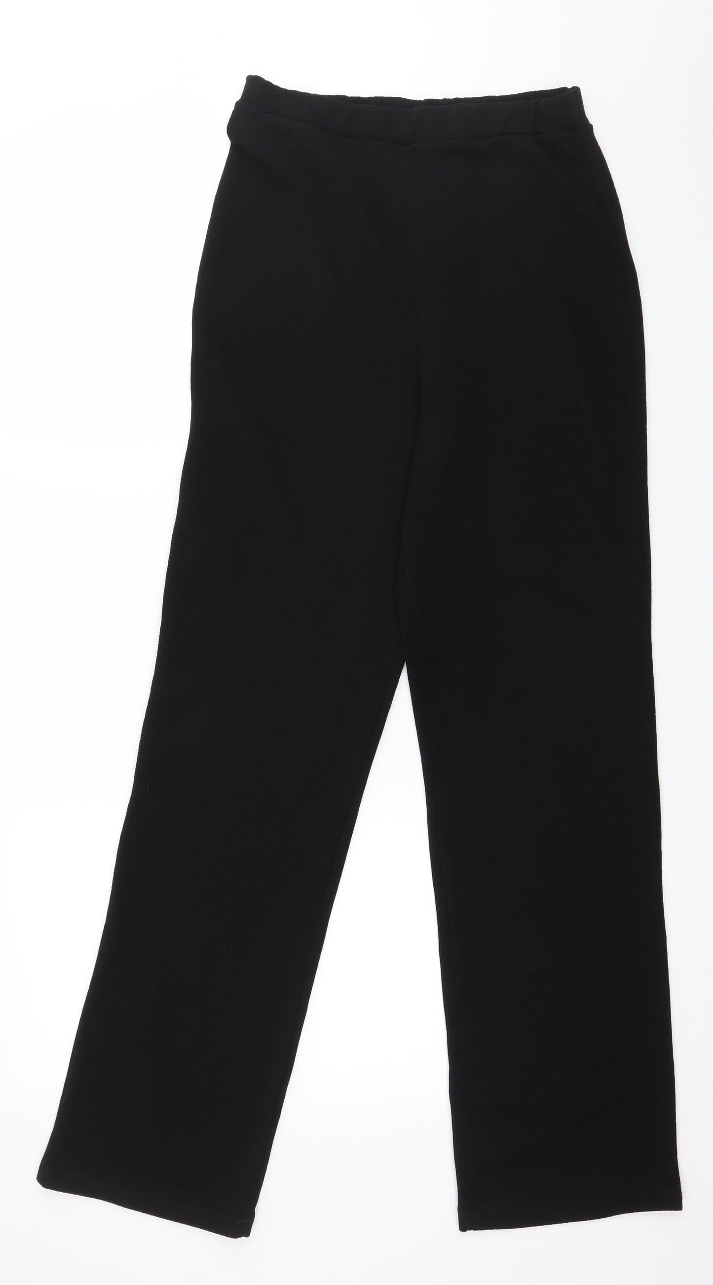 Womens UK Size 14 PRETTYLITTLETHING Regular Fit  Black Trousers