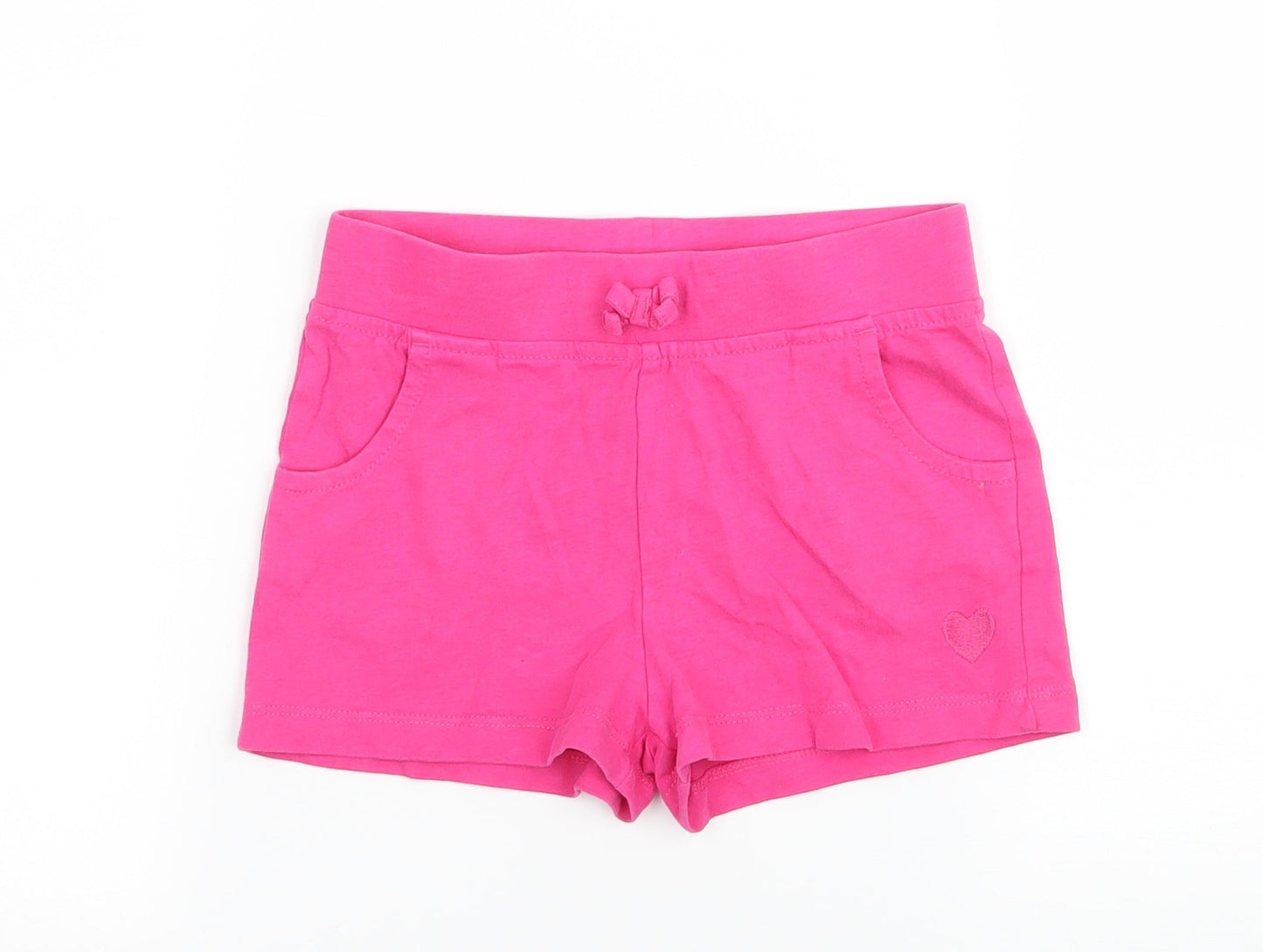 George Girls Pink  Jersey Hot Pants Shorts Size 5-6 Years