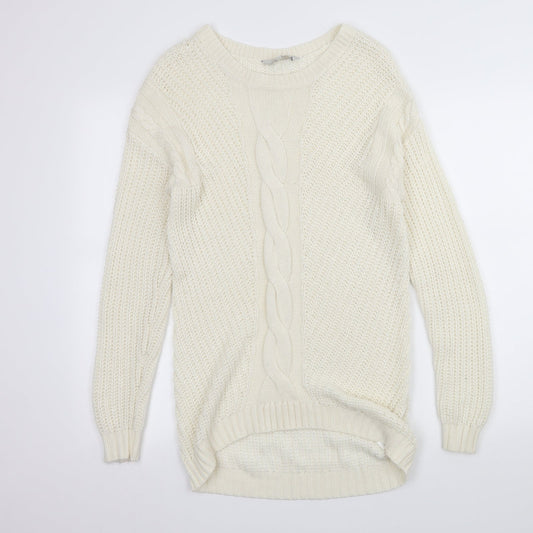 Peacocks Womens Ivory  Knit Pullover Jumper Size S