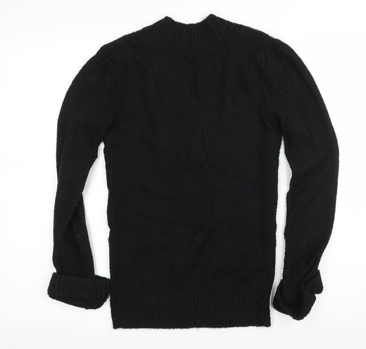 Topshop Womens Black  Knit Pullover Jumper Size 8