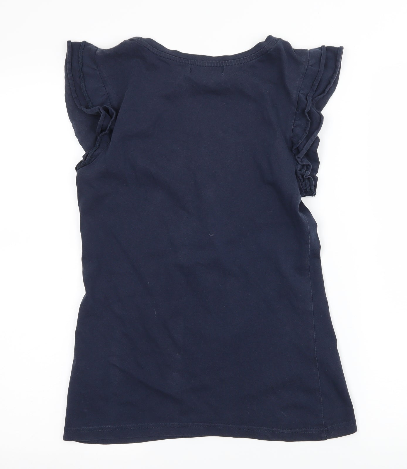 Womens UK Size 10 Peacocks Blue Basic T-Shirt