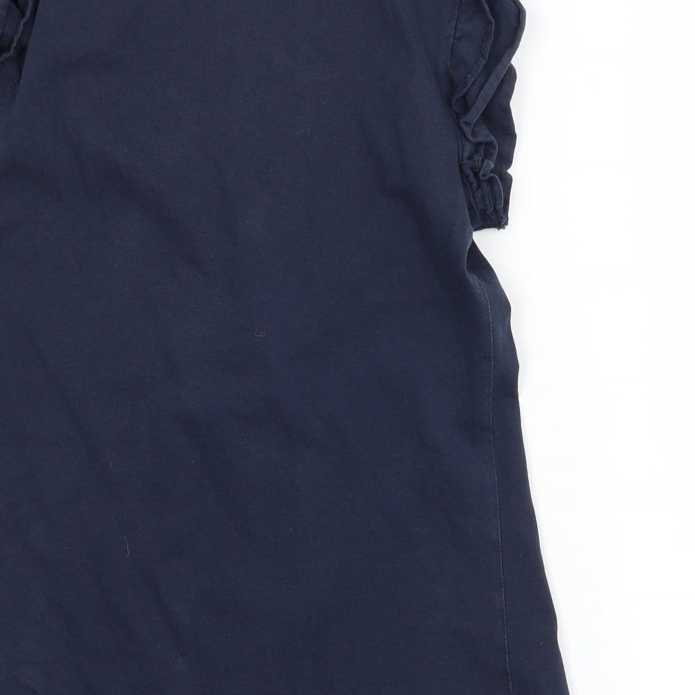 Womens UK Size 10 Peacocks Blue Basic T-Shirt