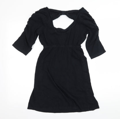 Womens UK Size 6 Dorothy Perkins Black Basic T-Shirt