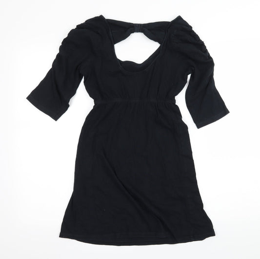 Womens UK Size 6 Dorothy Perkins Black Basic T-Shirt