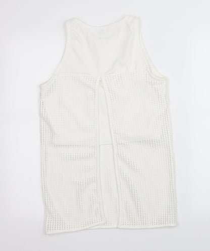 River Island Womens White   Basic Tank Size 10  - Open back