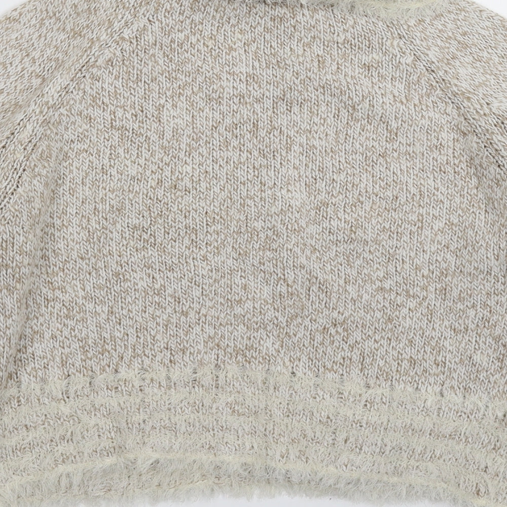 TUZZI Womens Beige  Knit Pullover Jumper Size L