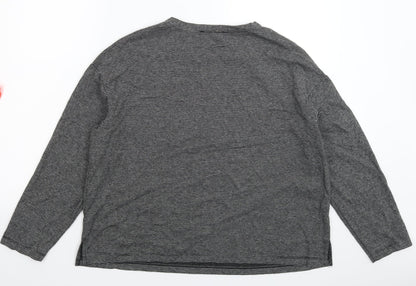 Marks & Spencer Womens Grey Striped  Pullover Jumper Size 16