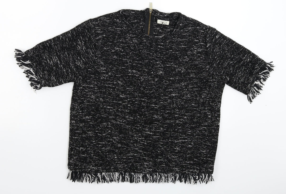 River Island Womens Black  Knit Pullover Jumper Size 10