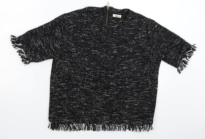 River Island Womens Black  Knit Pullover Jumper Size 10
