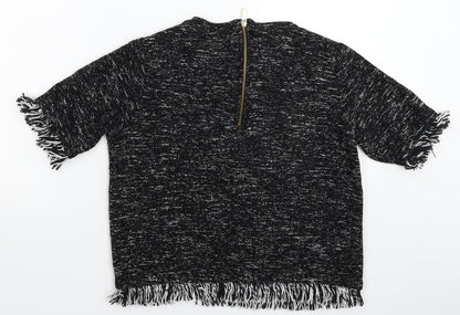 River Island Womens Black  Knit Pullover Jumper Size 10