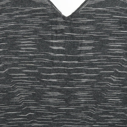 Marks and Spencer Womens Grey Striped Knit Pullover Jumper Size M