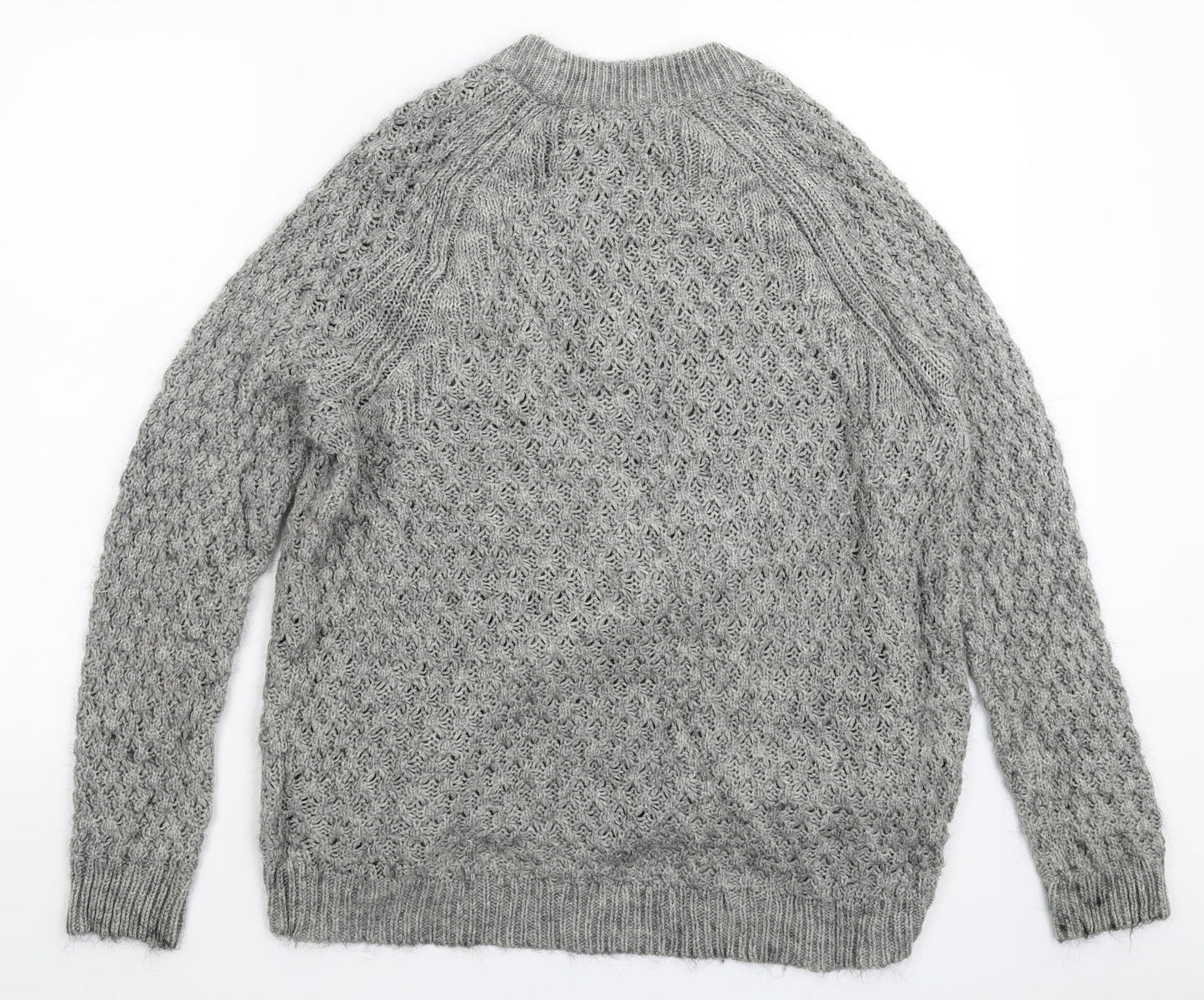 H&M Mens Grey  Knit Pullover Jumper Size S