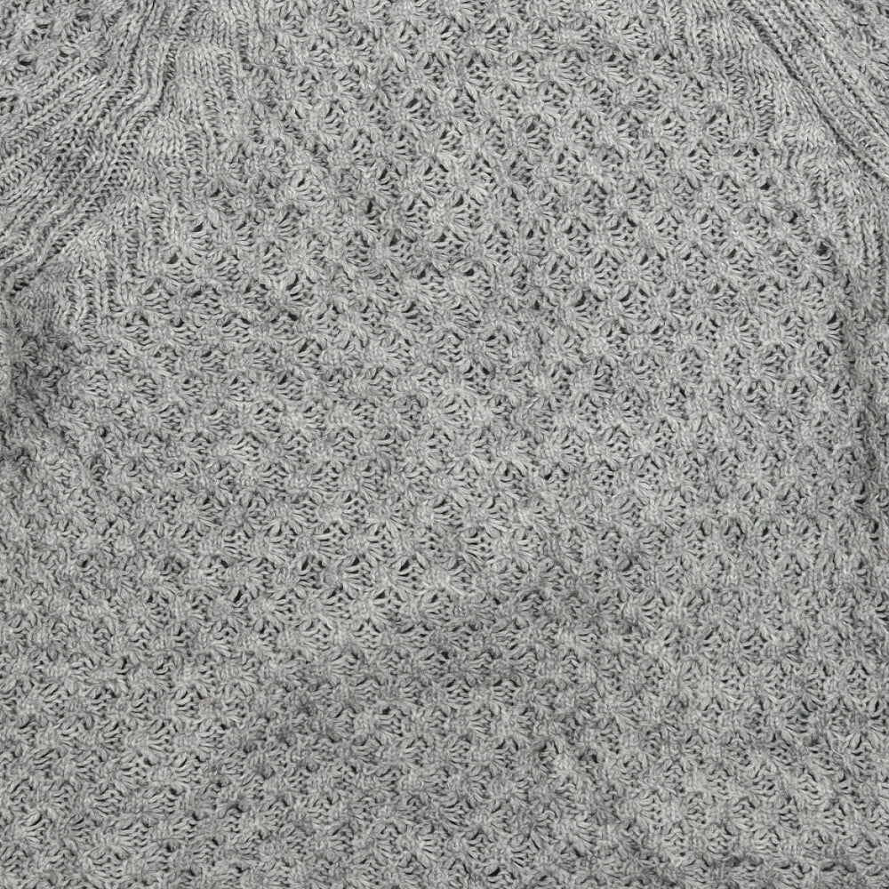 H&M Mens Grey  Knit Pullover Jumper Size S