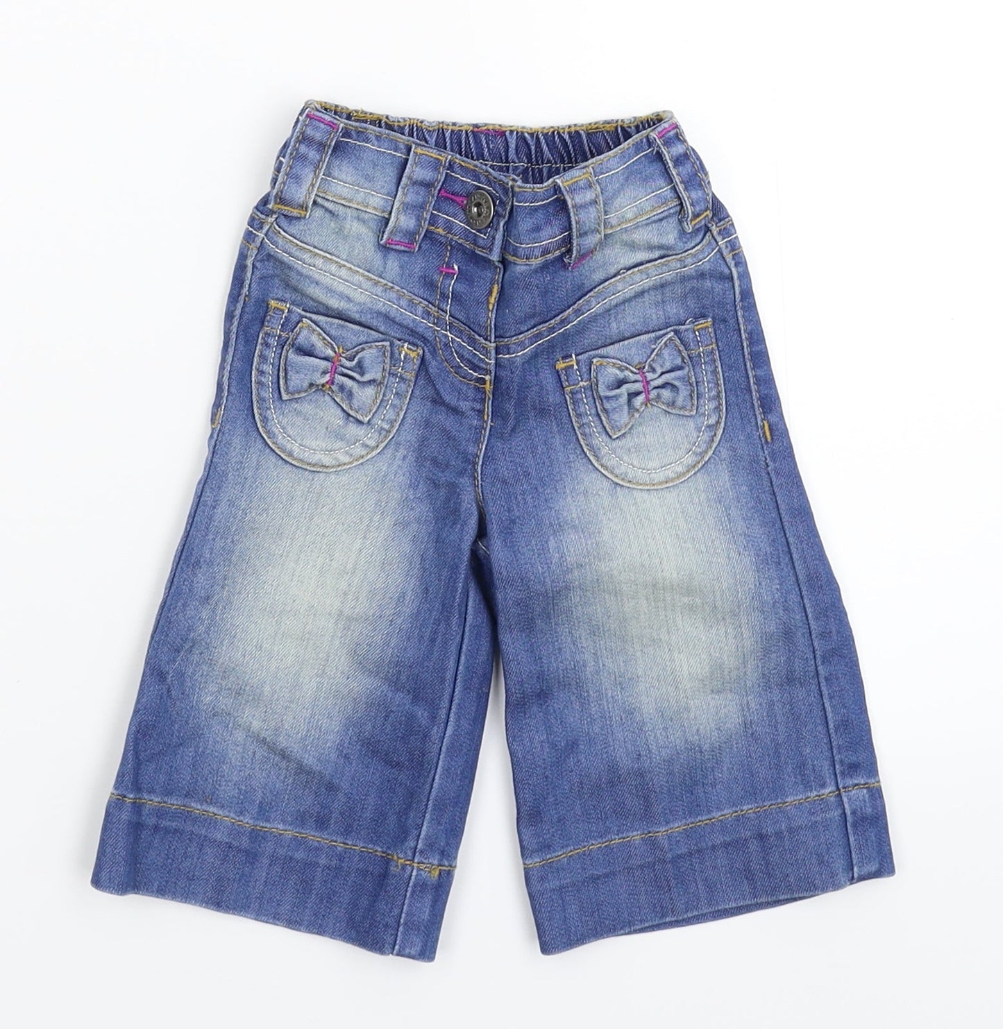 NEXT Girls Blue  Denim Capri Jeans Size 3-6 Months