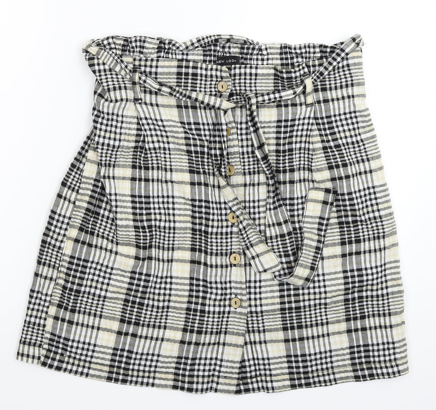 New Look Womens Multicoloured Check  Straight & Pencil Skirt Size 14