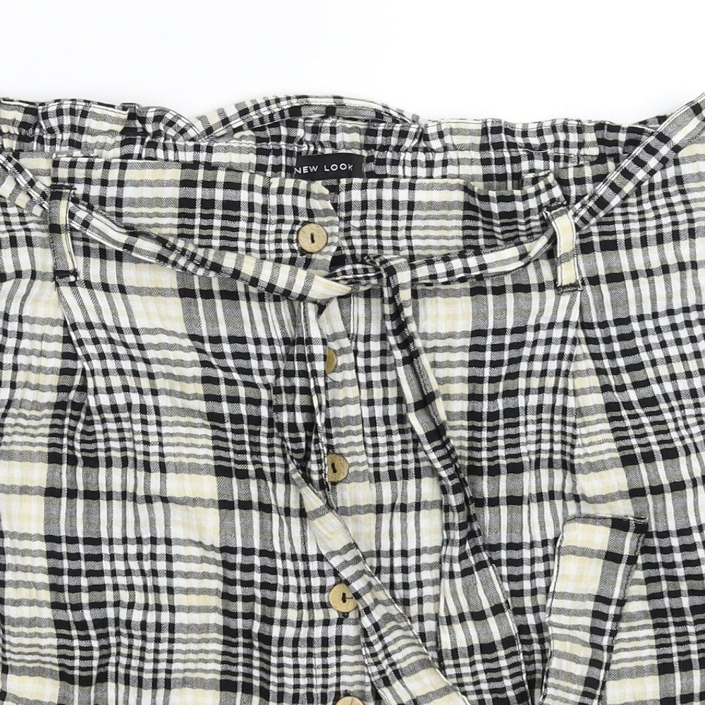 New Look Womens Multicoloured Check  Straight & Pencil Skirt Size 14