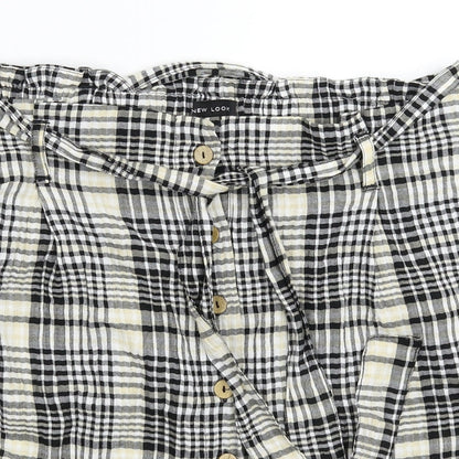 New Look Womens Multicoloured Check  Straight & Pencil Skirt Size 14