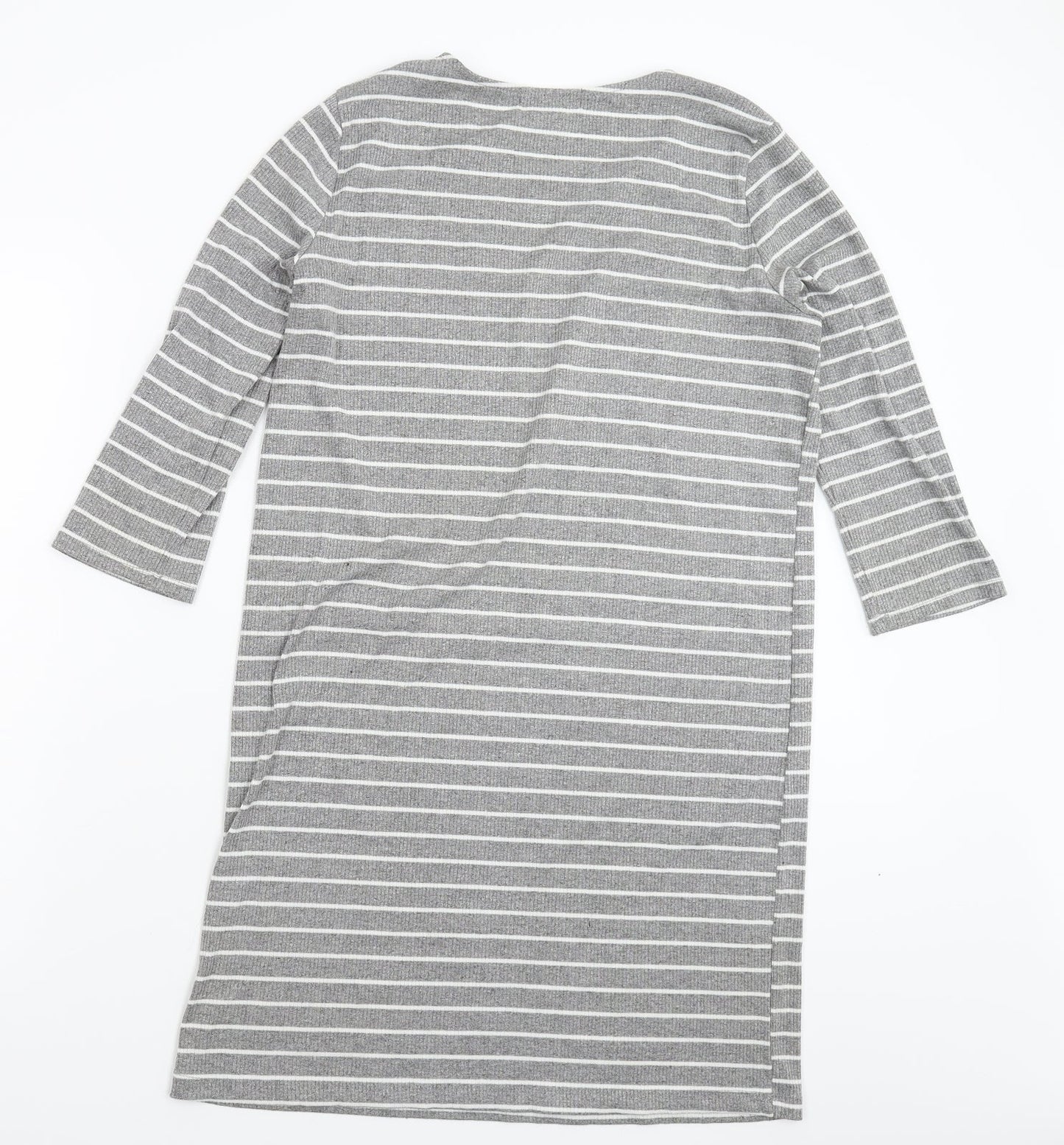 FOREVER 21 Womens Grey Striped  Jumper Dress  Size L