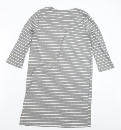 FOREVER 21 Womens Grey Striped  Jumper Dress  Size L