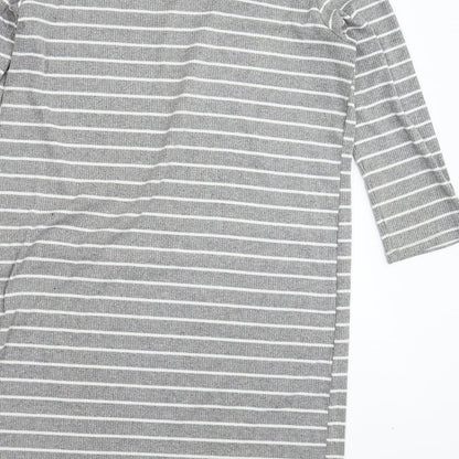 FOREVER 21 Womens Grey Striped  Jumper Dress  Size L
