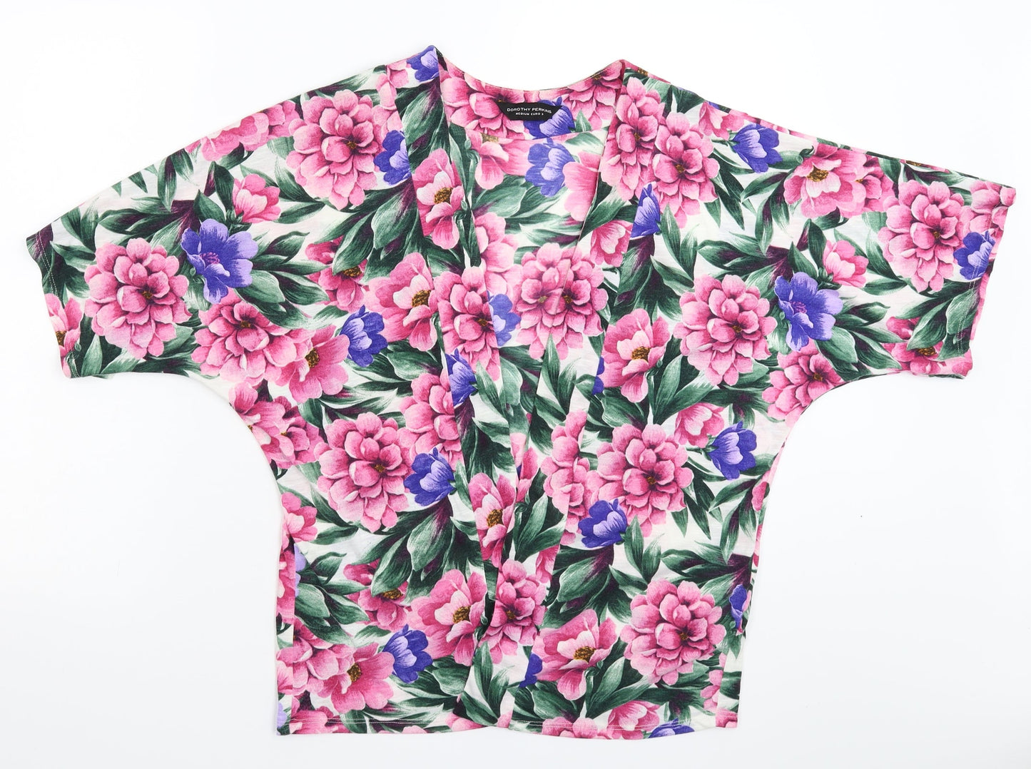 Dorothy Perkins Womens Multicoloured Floral  Cardigan Jumper Size M