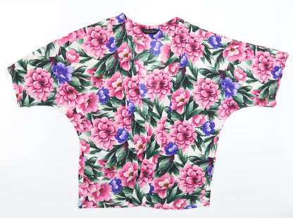 Dorothy Perkins Womens Multicoloured Floral  Cardigan Jumper Size M