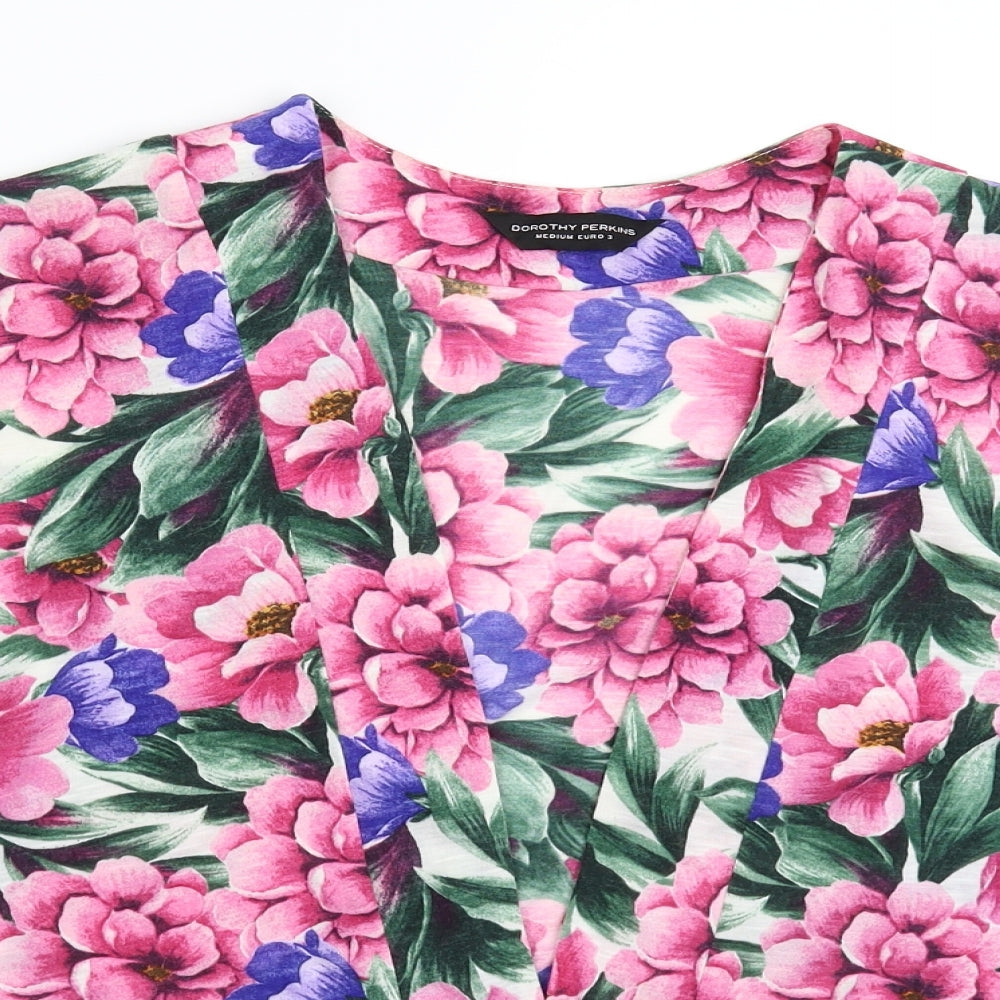 Dorothy Perkins Womens Multicoloured Floral  Cardigan Jumper Size M