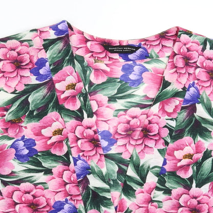 Dorothy Perkins Womens Multicoloured Floral  Cardigan Jumper Size M