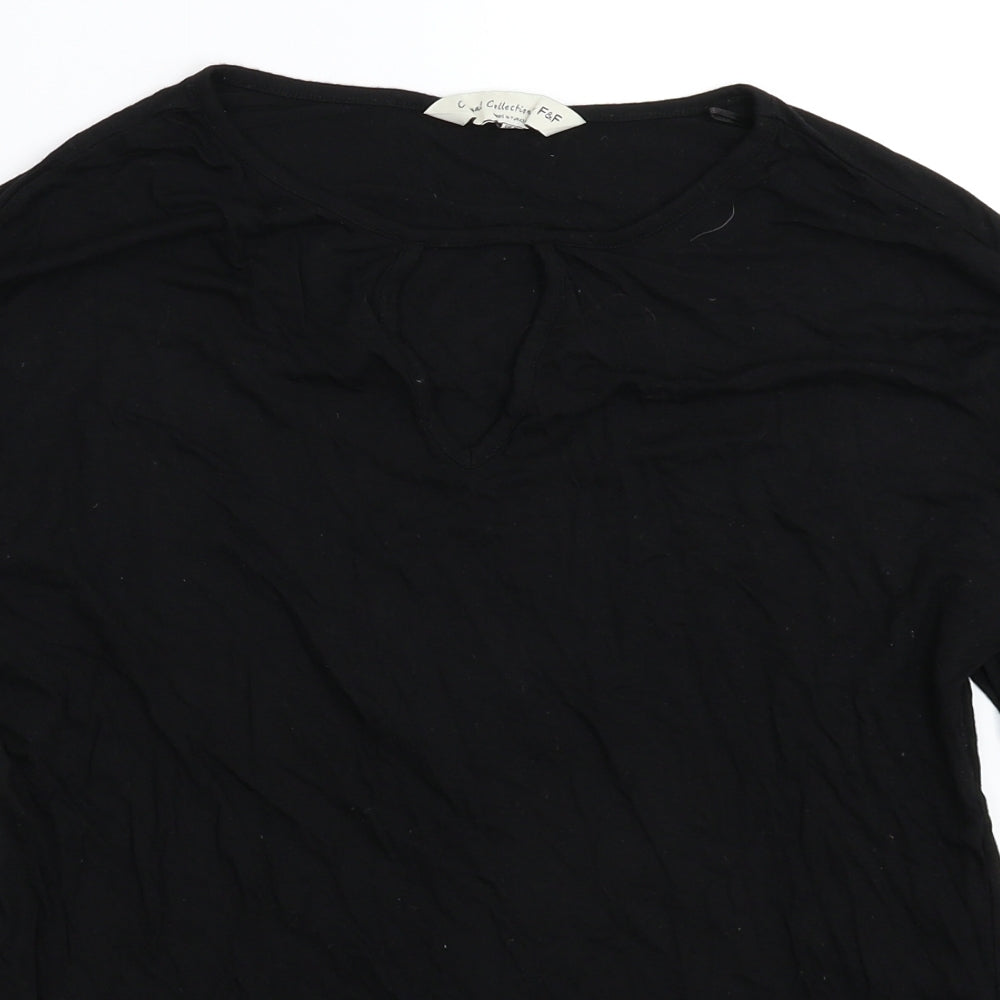 F&F Womens Black   Basic T-Shirt Size 10