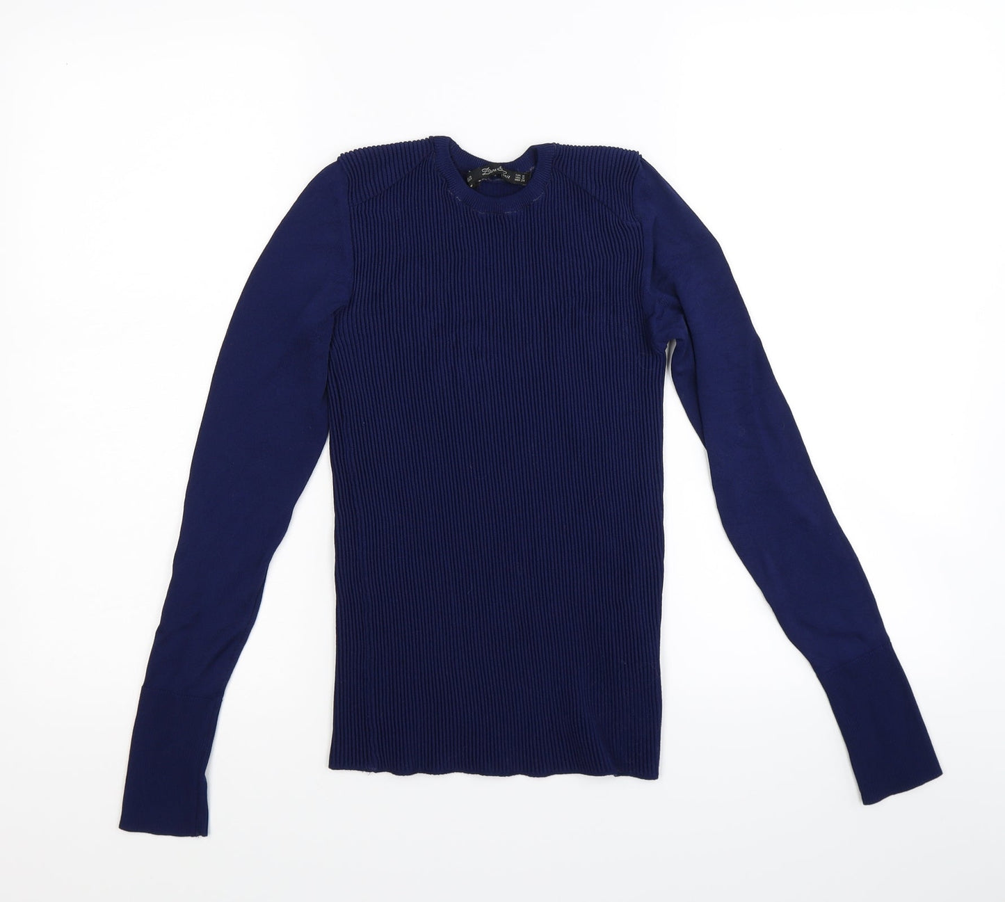 Laura Knit Womens Blue  Knit Pullover Jumper Size M