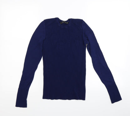 Laura Knit Womens Blue  Knit Pullover Jumper Size M